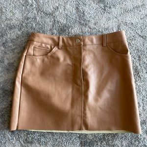 F21 faux leather skirt